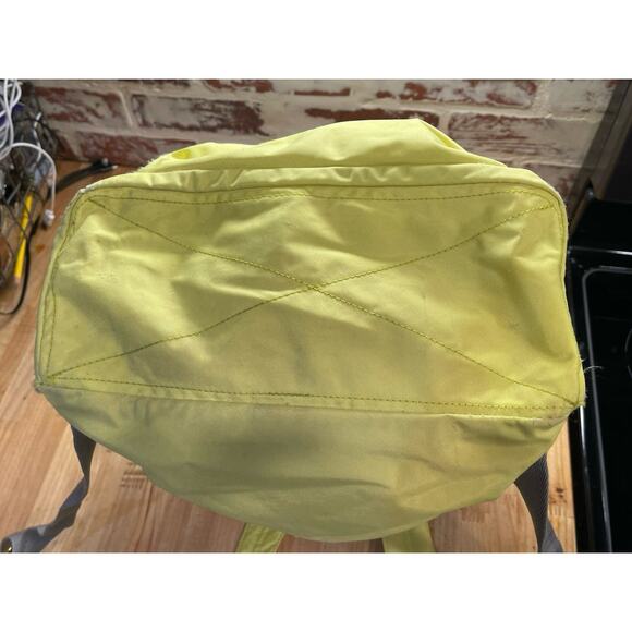 MARC JACOBS Backpack Yellow Leather Trim Gold Buckles Mother Bag Designer - Picture 8 of 16